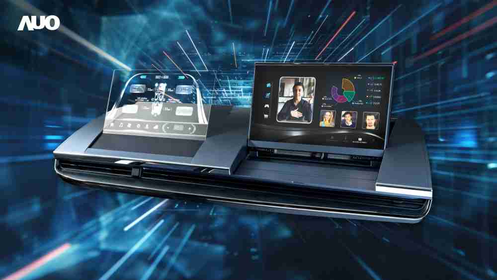 巨星国际Micro LED Display HMI解决方案打造透明Micro LED前座仪表，，，呈现信息并保留驾驶视野开阔；亦为副驾驶座乘客打造收放自如的Micro LED屏幕，，在不影响显示质量的前提于显示区内建镜头，，让用户能与视讯对象直接眼神接触，，，，提供绝佳的双向沟通体验